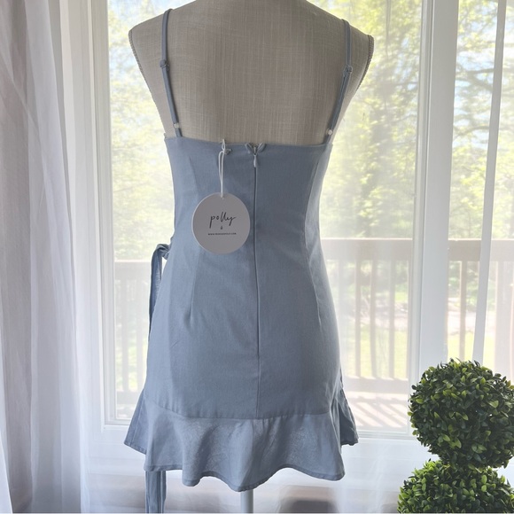 Princess Polly Cottage Hill Mini Dress Size 4 Baby Blue NWT - Picture 6 of 16